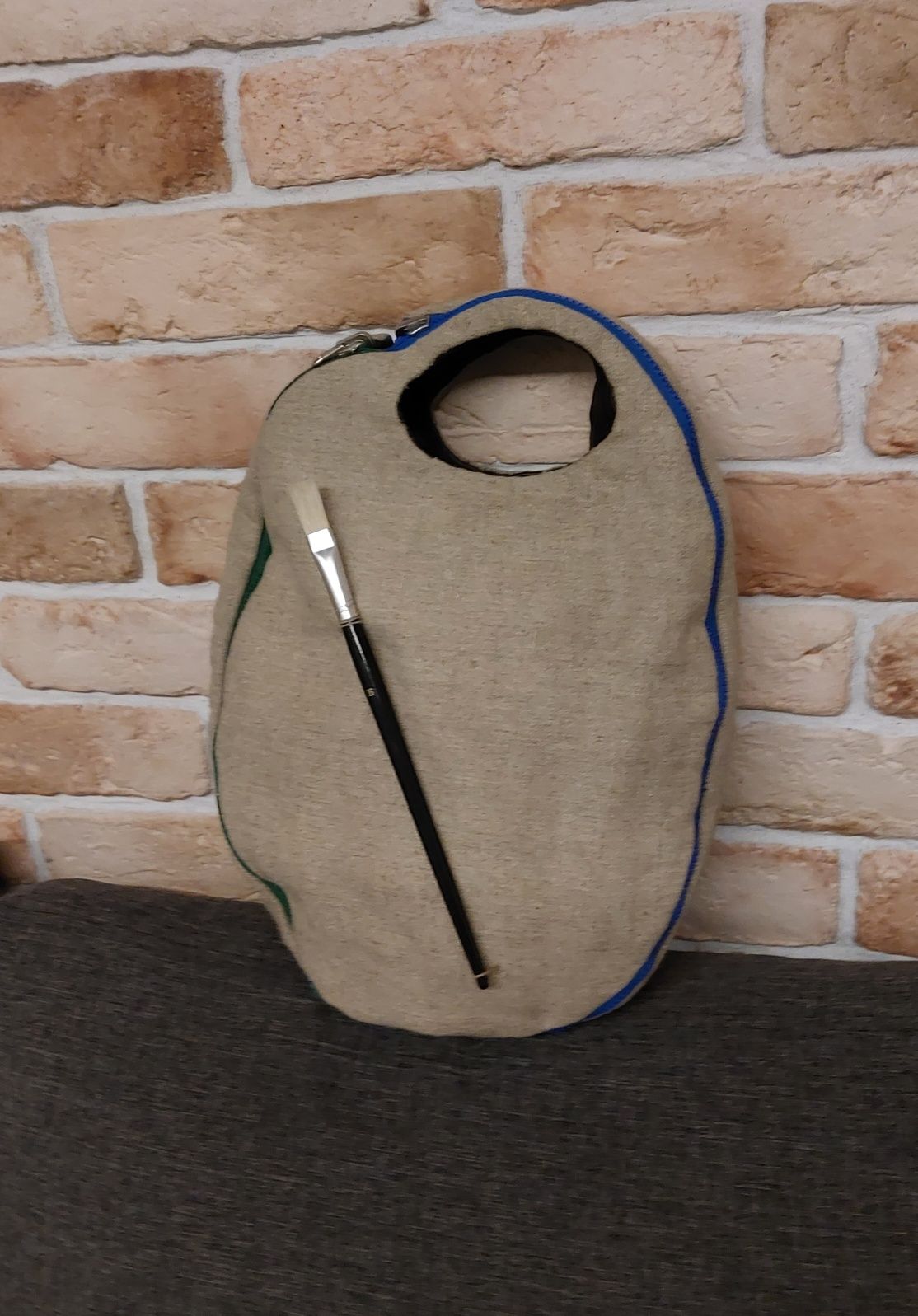 Artystyczna torba w rękę Paleta Malarska natural art sztuka unikatowa