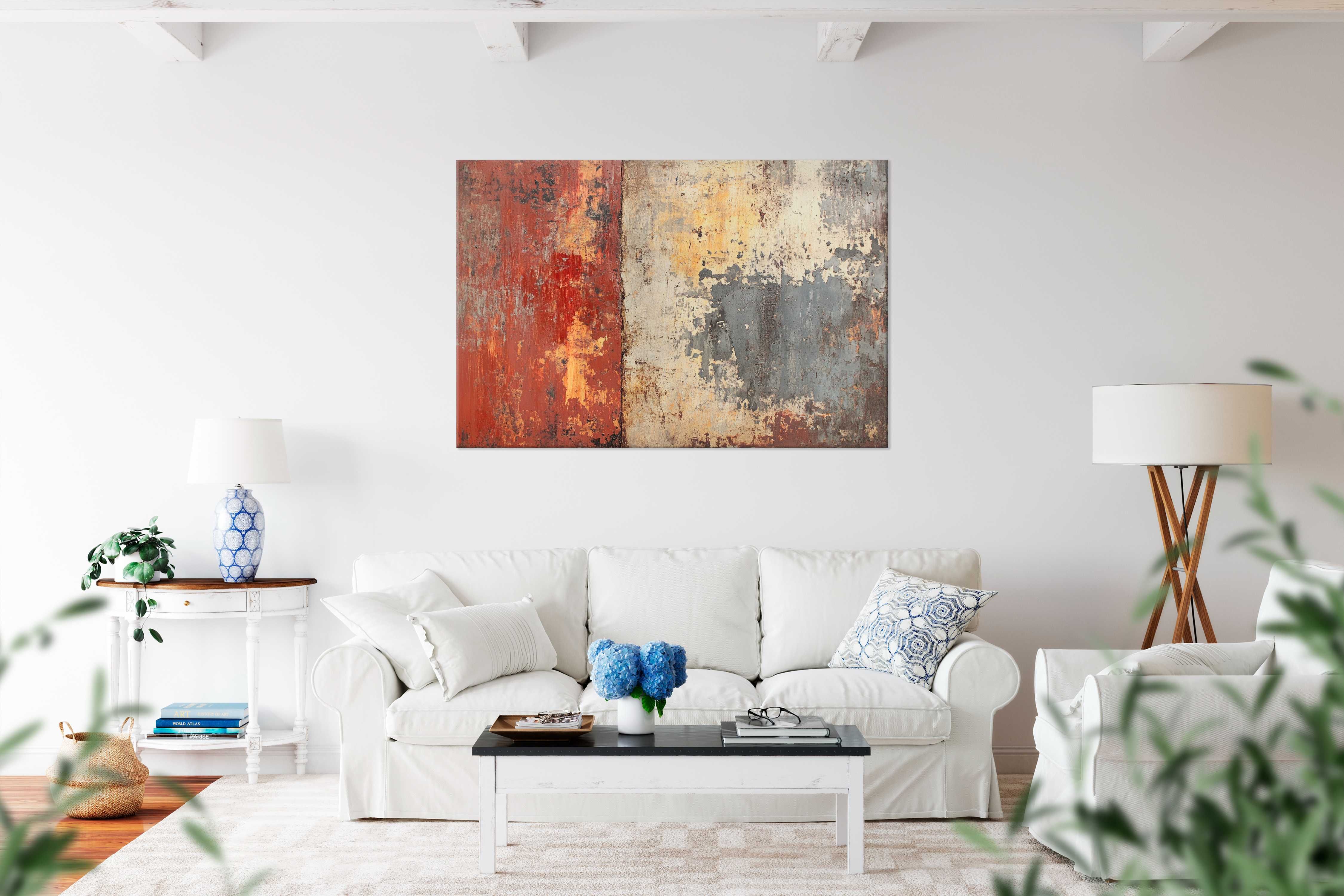 Industrialny obraz na płótnie 60x40 cm – Rdza & Loft (058)
