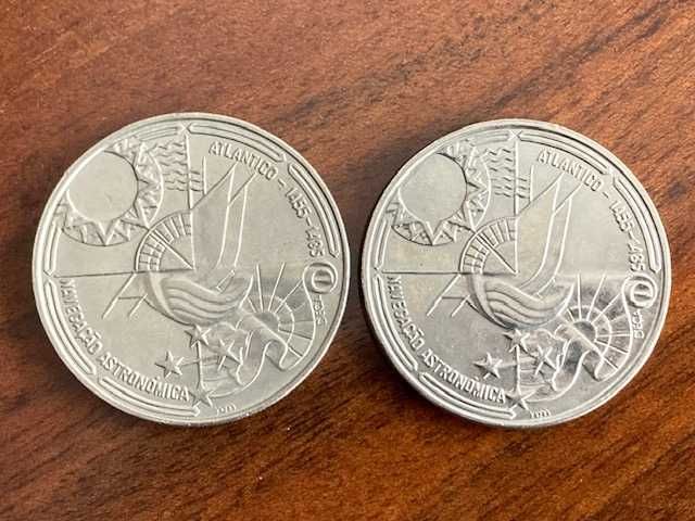 5 Moedas comemorativas 100 escudos, 1990 - Atlântico, Nav. Astronómica