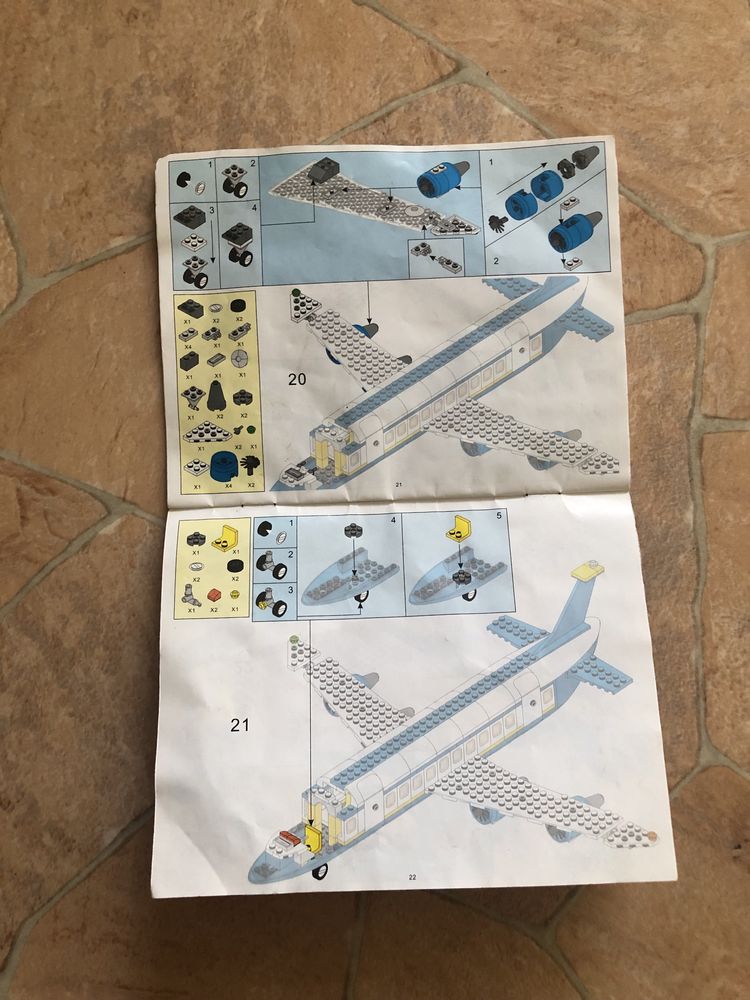 Літак, самолёт LEGO, длина 40см