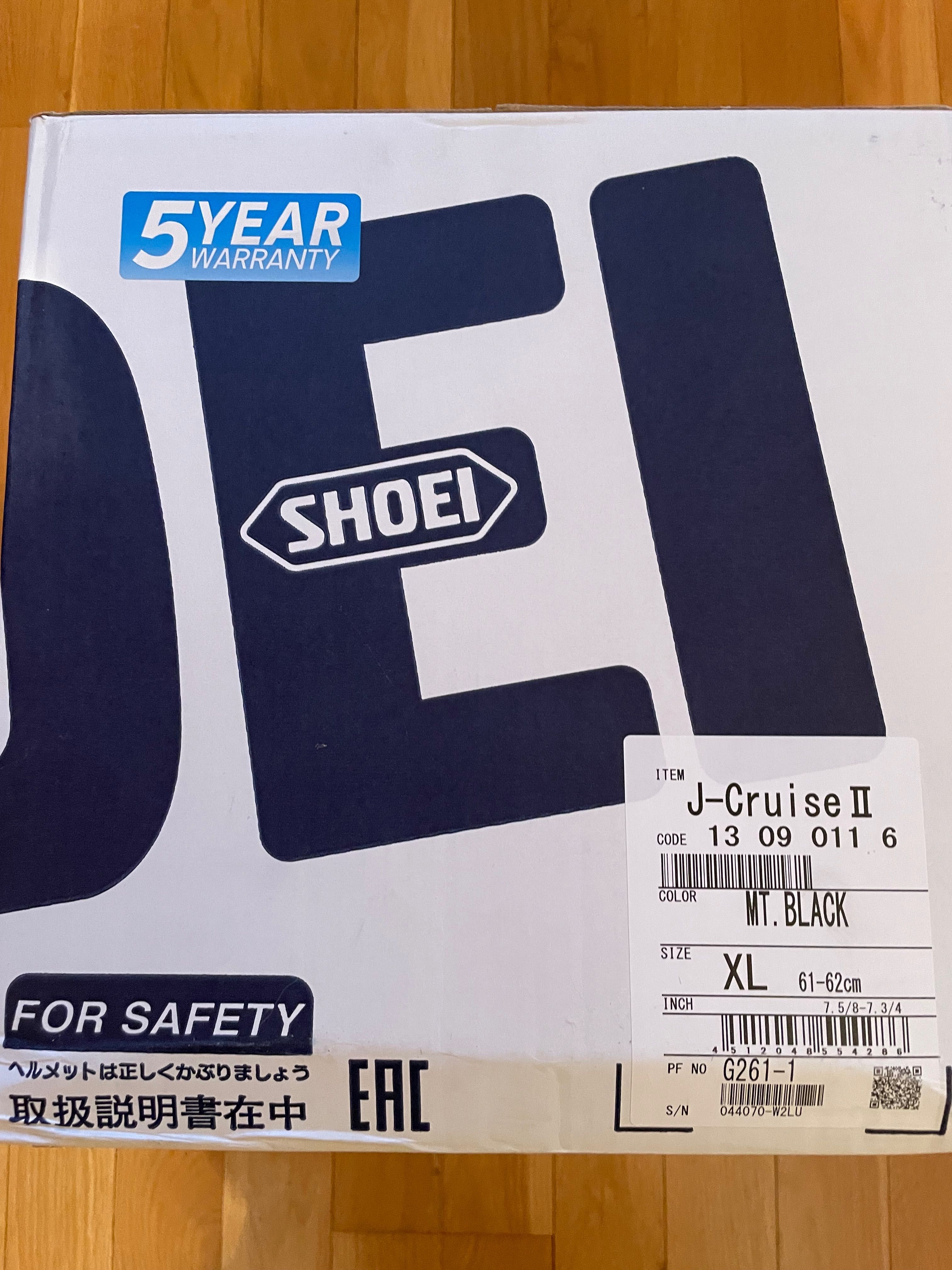 Kask SHOEI J-CRUISE II mat black rozmiar XL nowy