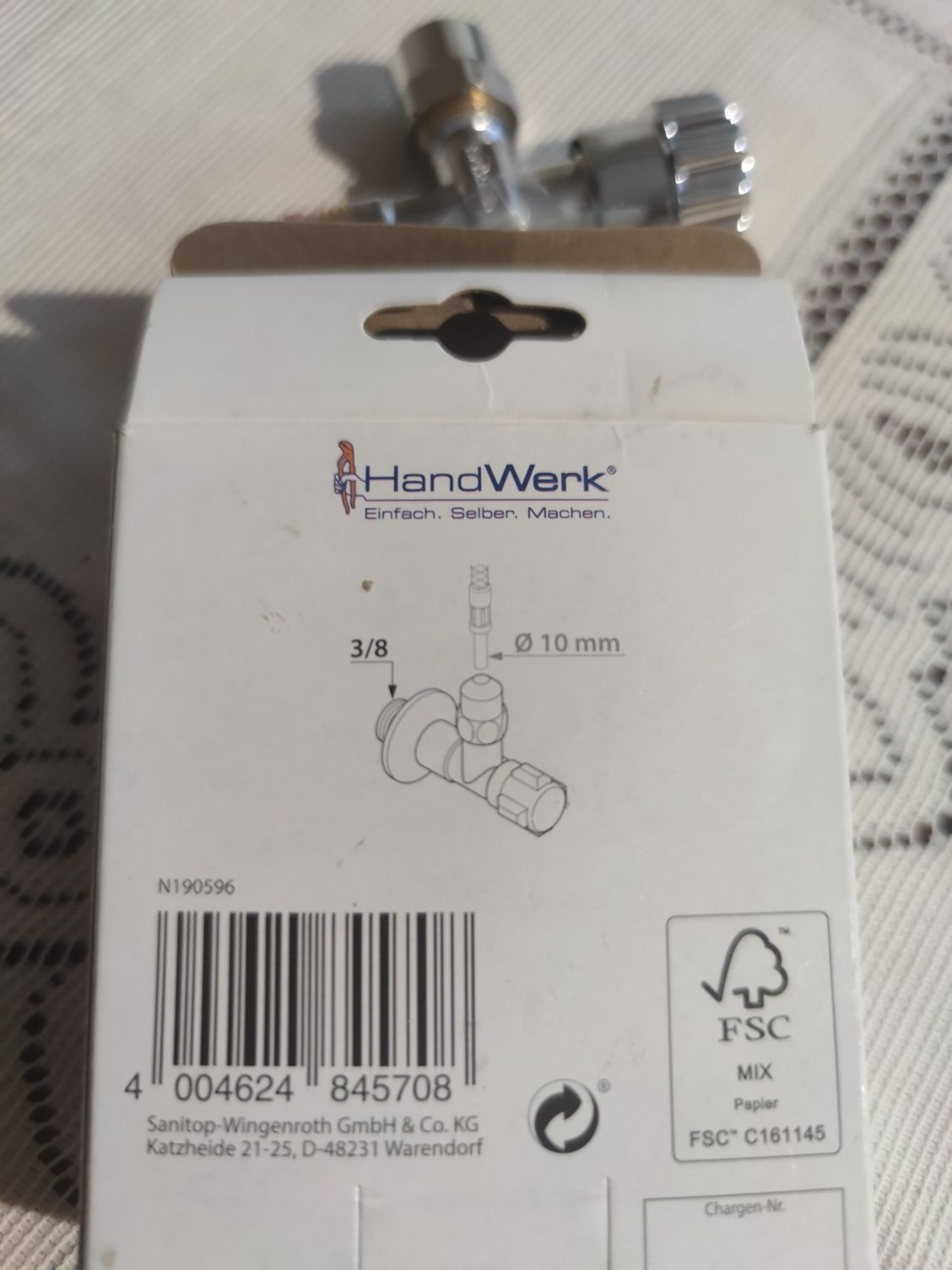 Кран кутовий Hand Werk