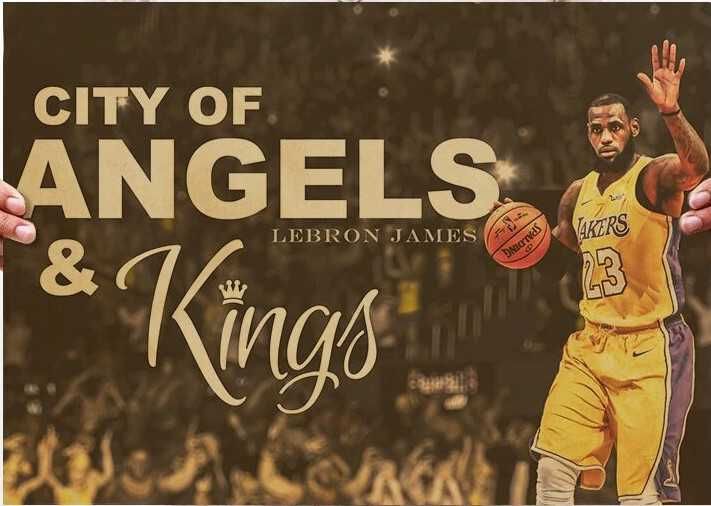 Plakat LeBron James Los Angeles Lakers NBA 50,5 x 35,5cm