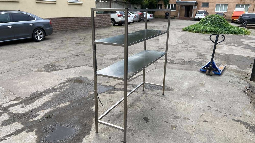 Б/в стелажі полиці з нержавійки для кухні кафе ресторана бара магазину