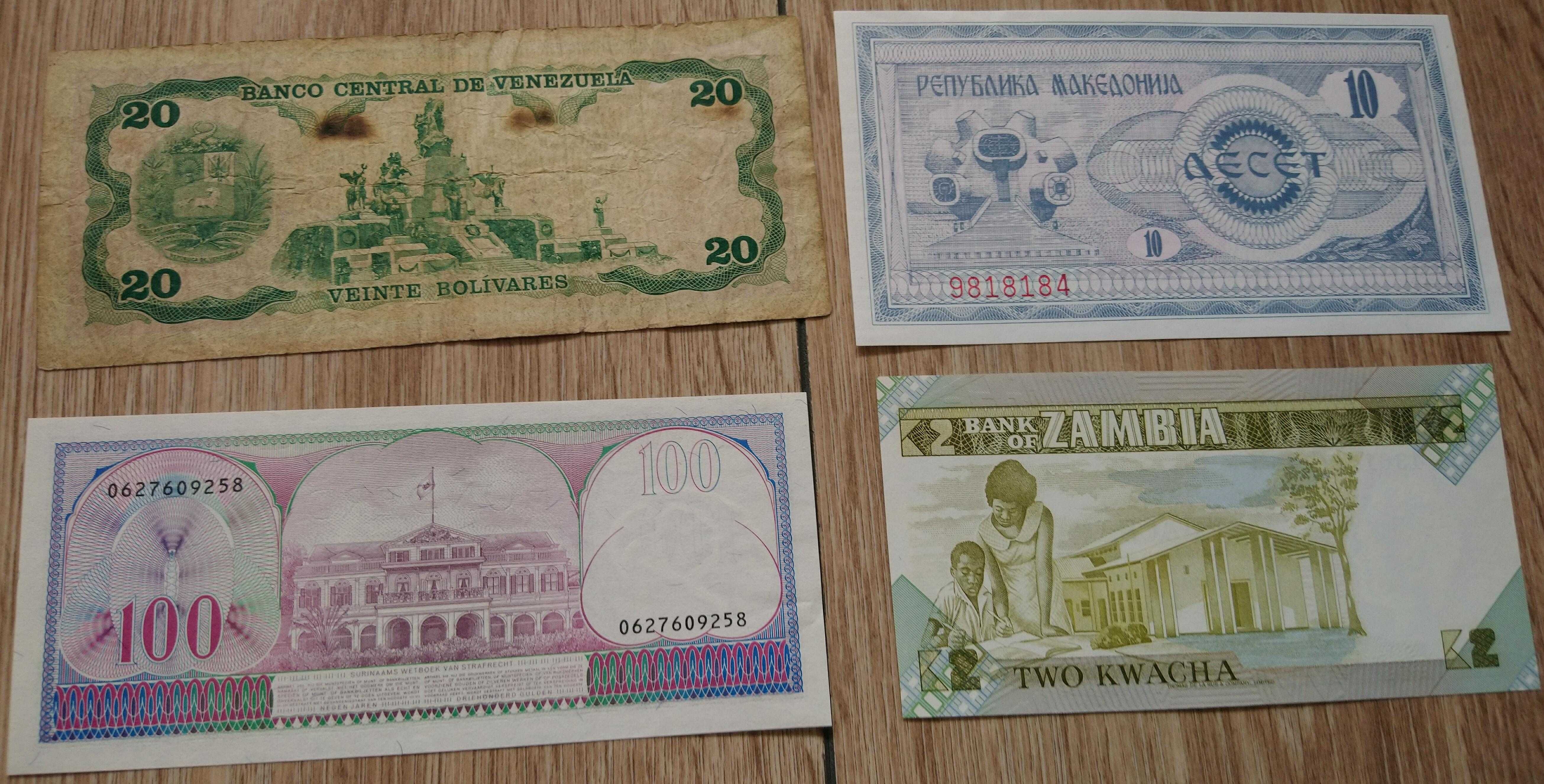 17 Banknotów kolekcjonerskich - cały świat.