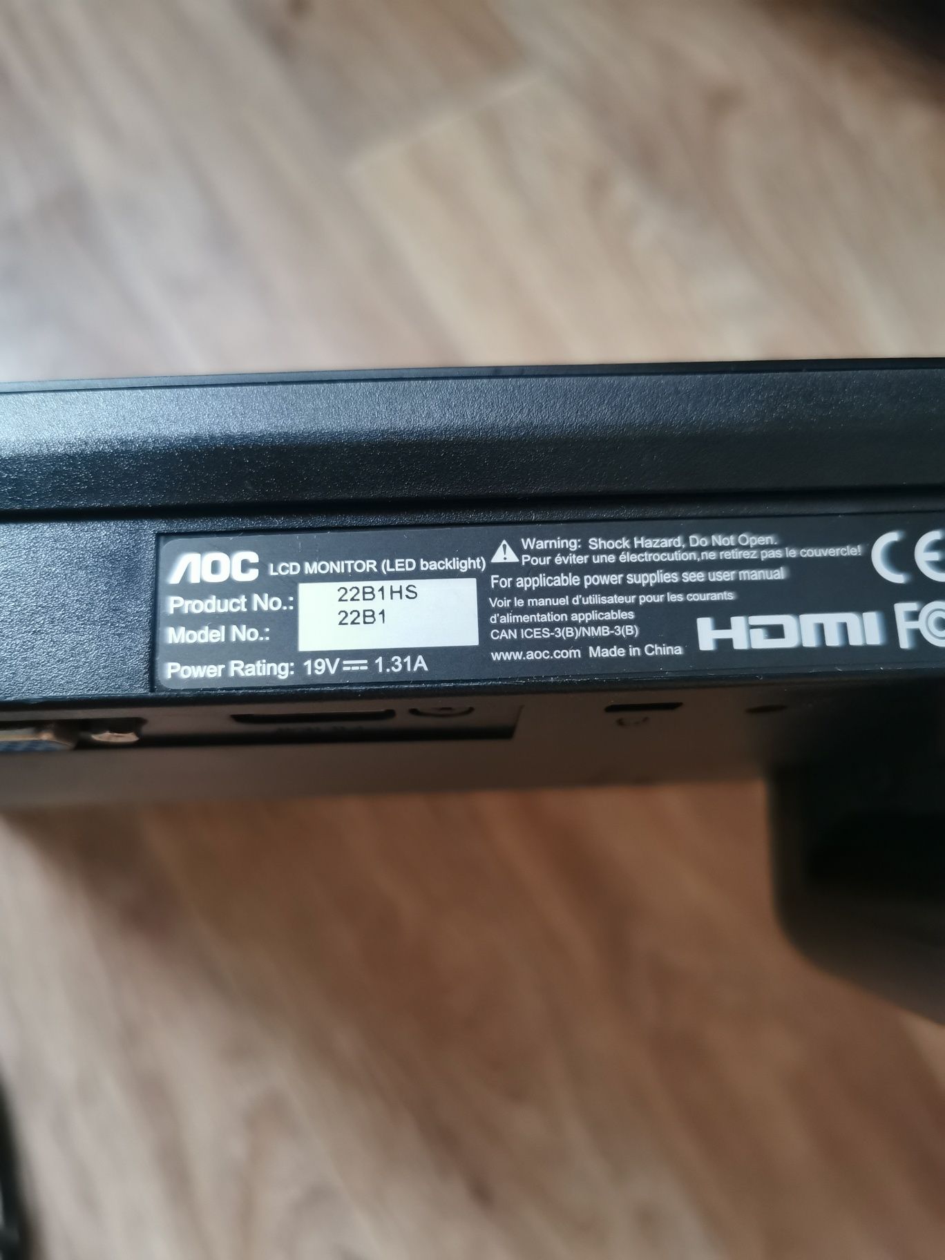 Монітор AOC 22B1HS samsung 22 дюйма HDMI