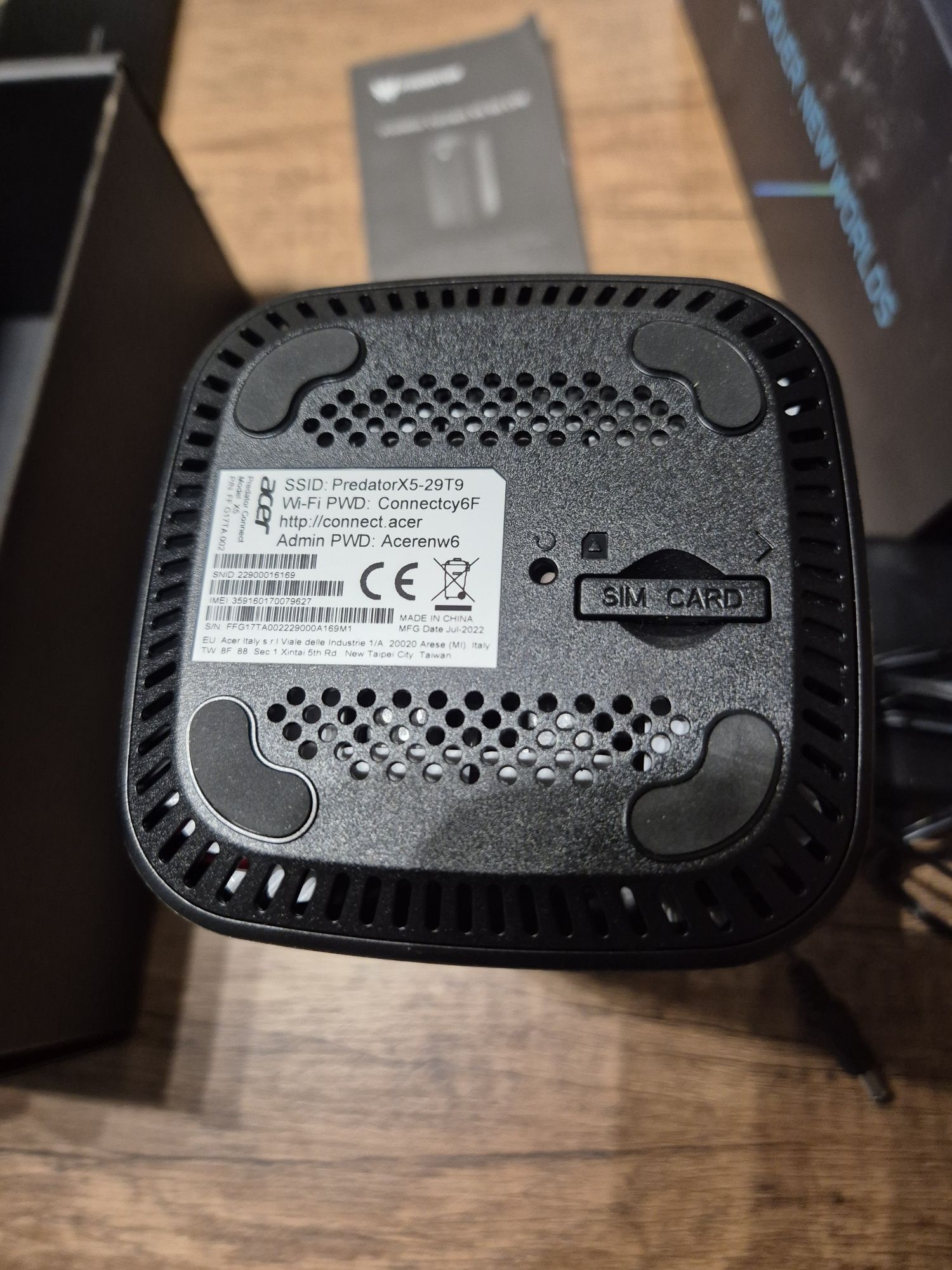 ROUTER ACER Predator Connect X5 5G wi-fi 6, czarny, Access Point, Nowy