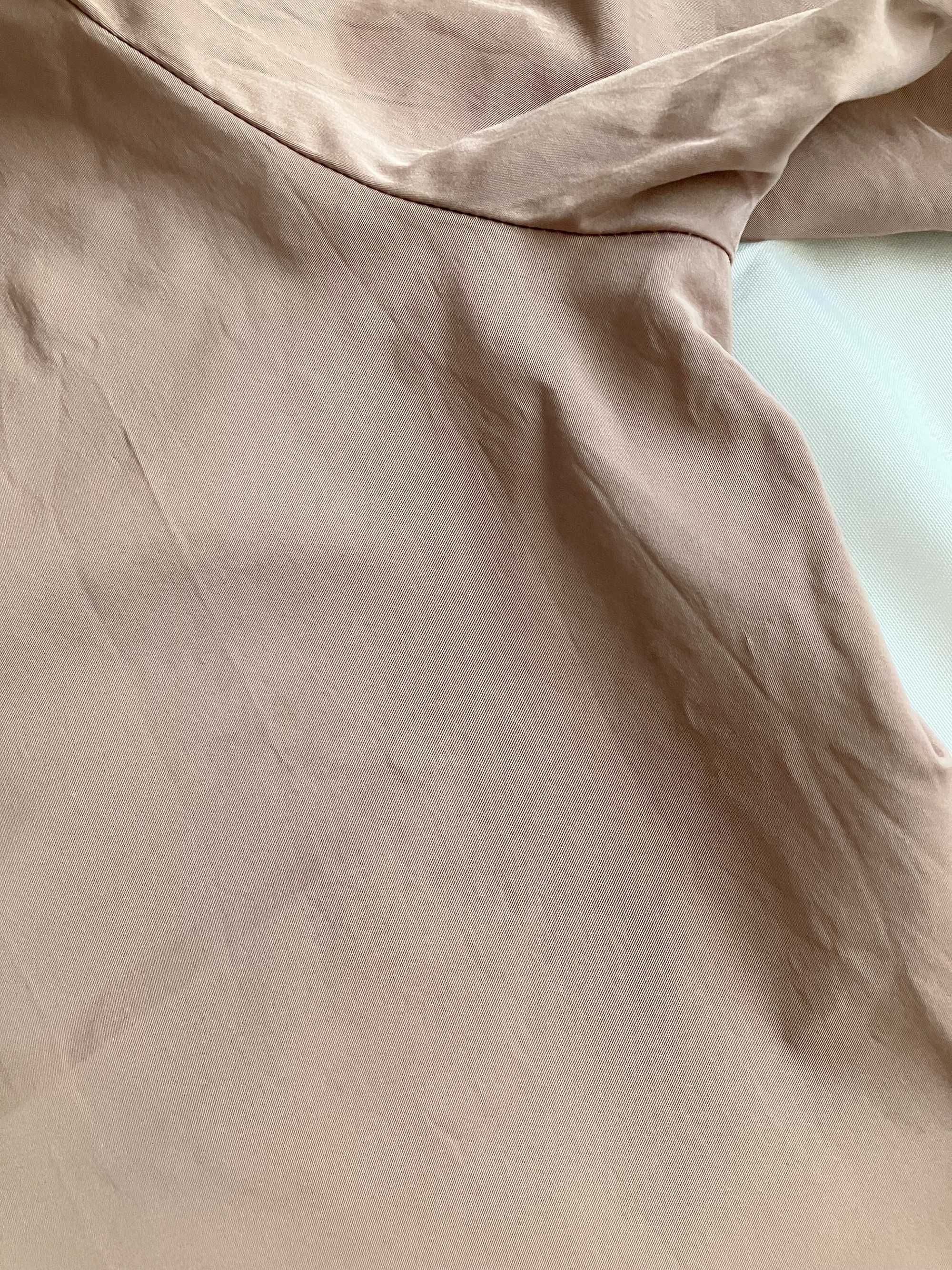 Spodnie MaxMara z jedwabiem cygaretki brudny róż premium