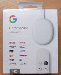 Nowy, nieotwierany odtwarzacz multimedialny Google Chromecast 4.0 HD