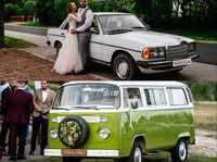 Samochód do ślubu Ogórek Mercedes auto klasyk na ślub retro