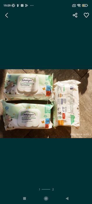 3 paczki chusteczek baby Dream