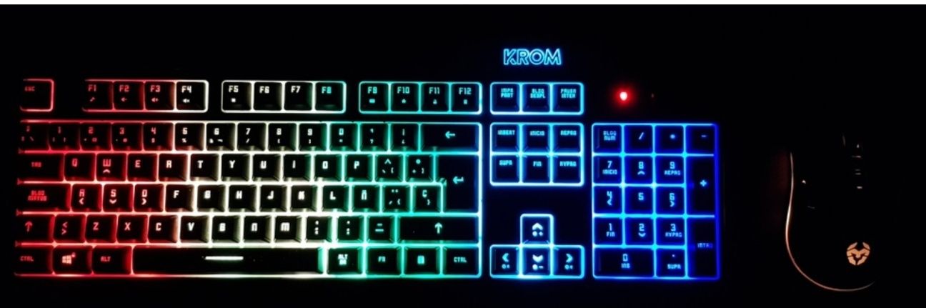 Teclado, rato e Tapete gaming RGB como novo