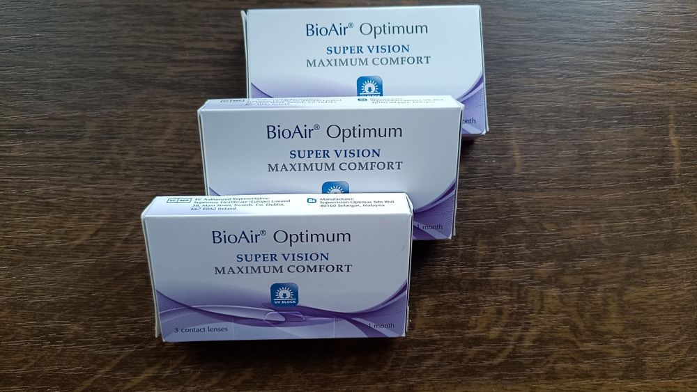 Soczewki kontaktowe -4.00 Miesięczne BioAir Optimum