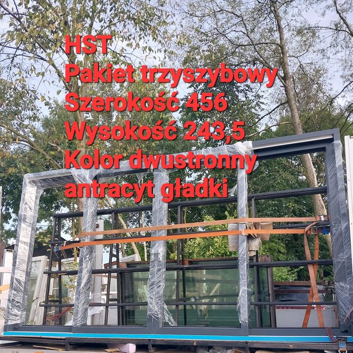 Drzwi przesuwne HST Antracyt 250x220 3 szybowe  Premium  -30 %