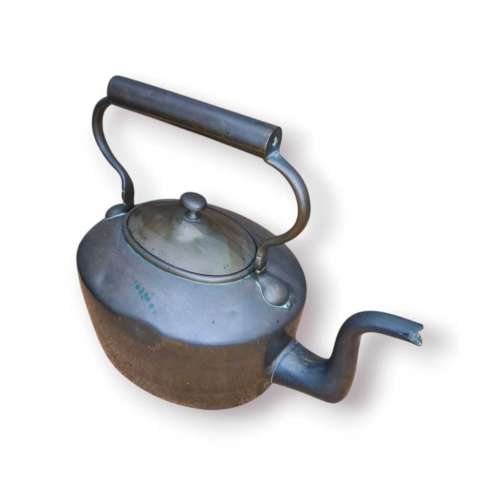 Chaleira Antiga em Cobre com Pega Elevada – 31 cm Alt. / 1,87 kg