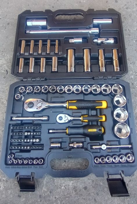 Oryginalny Zestaw Kluczy Nasadowych STANLEY 96 szt. 1/4 1/2