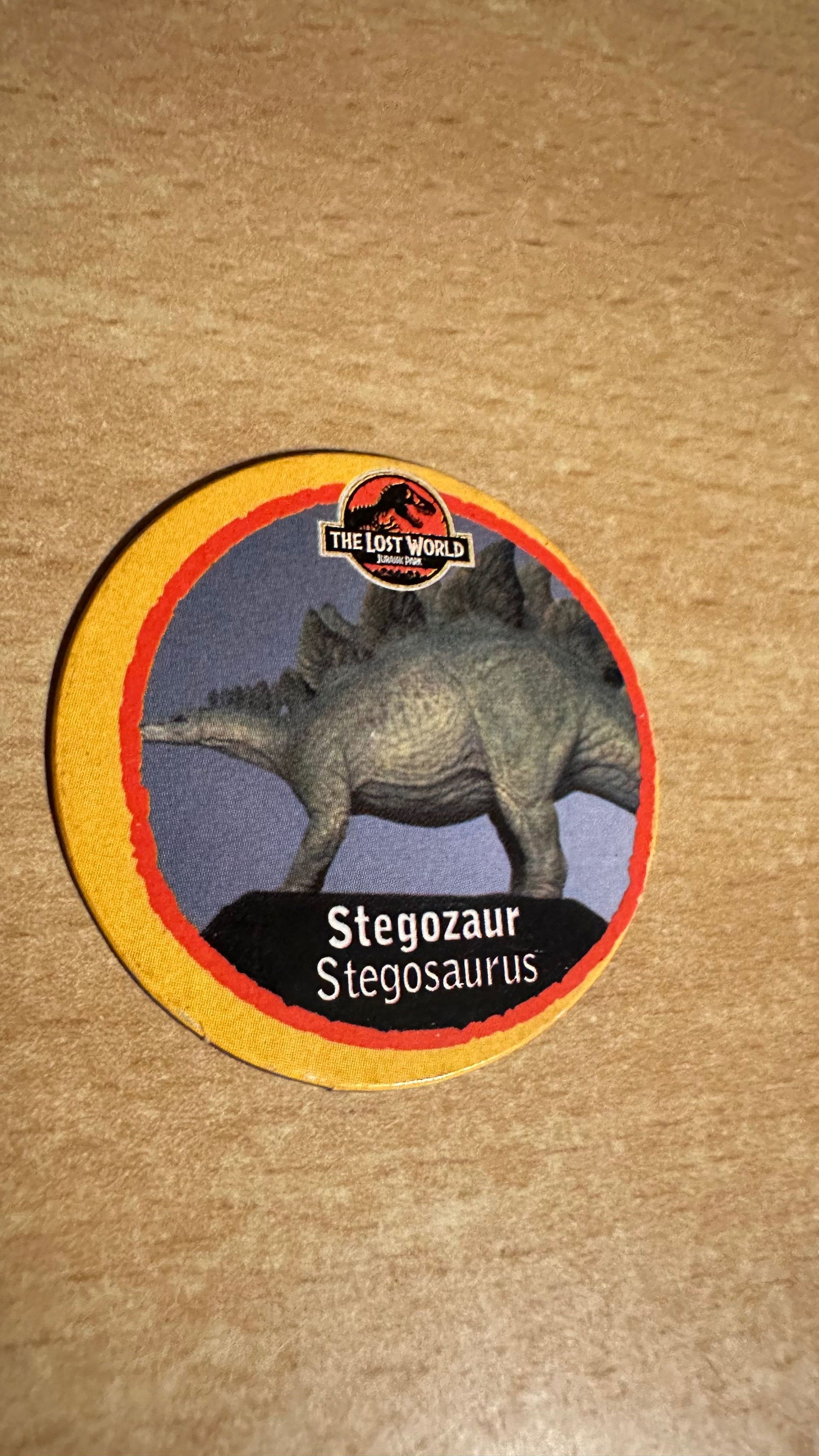 Jurassic Park The Lost World Tazo Leaf Tazo numer 11/24 Stegozaur