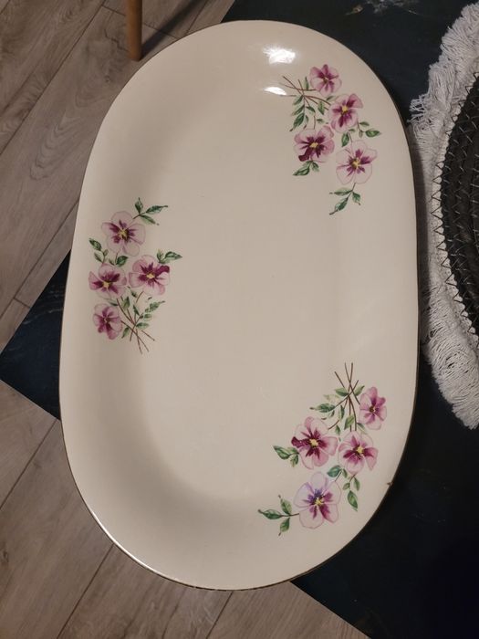 Półmiski owalne  Polska Porcelana z ubiegłego stulecia Chodzież I Wloc