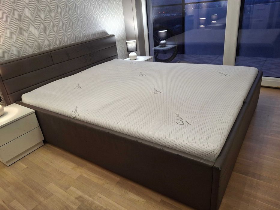 Łóżko z pojemnikiem 160x200, pojemnik + stelaż