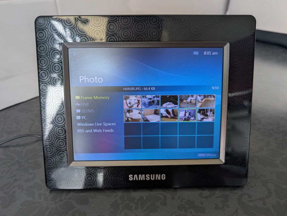 Ramka cyfrowa Samsung ramka elektroniczna czarna do zdjęć wifi mp3