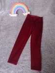 Bordowe legginsy z brokatem