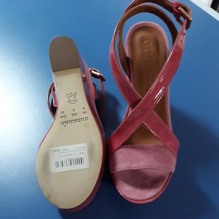 Sandálias cubanas rosa novas