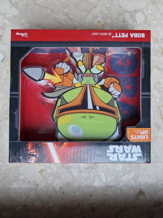 Star Wars Boba Fett 3D Mini Fx LED Dekoracja Lampa ścienna