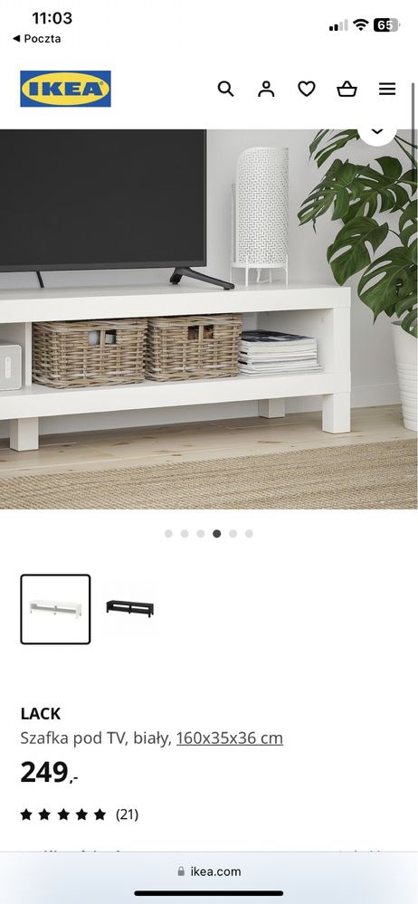 biurko szafka LACK Ikea nowe zapakowane