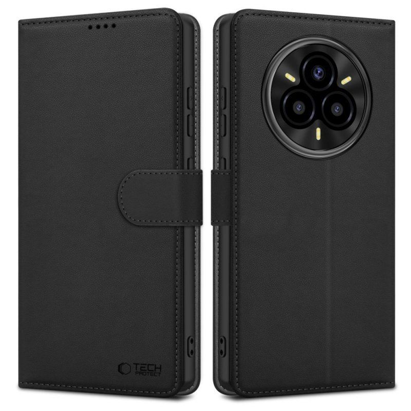 Etui Futerał Tech-Protect Wallet Realme 14 Pro+ Plus 5G Matte Black