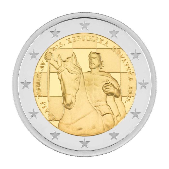 2€ Croácia "Rei Tomislav" 2025 NÃO CIRCULADA