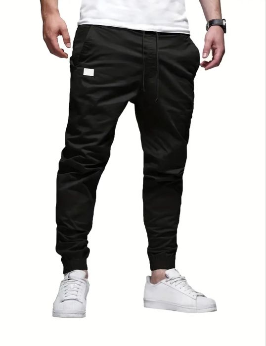 Чоловічі міцні штани, джогери, чорні, XL