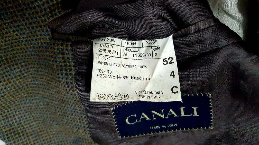 3000 zł w salonie CANALI 52 made in Italy blazer Premium wełna kaszmir