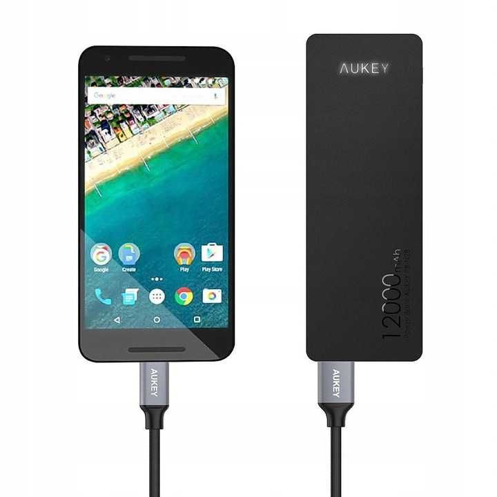 AUKEY - CB-CD3 nylonowy kabel Quick Charge USB C-USB 3.0 | 2m | 5 Gbps