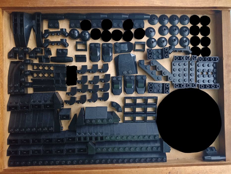Lego деталі, оригінал. Чорних та трішки темо-сірих кольорів