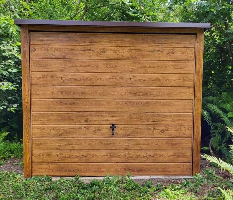 Garaż blaszany Blaszak Wzmocniony DREWNOPODOBNY Garaże 3x5 3x6 4x5 4x6