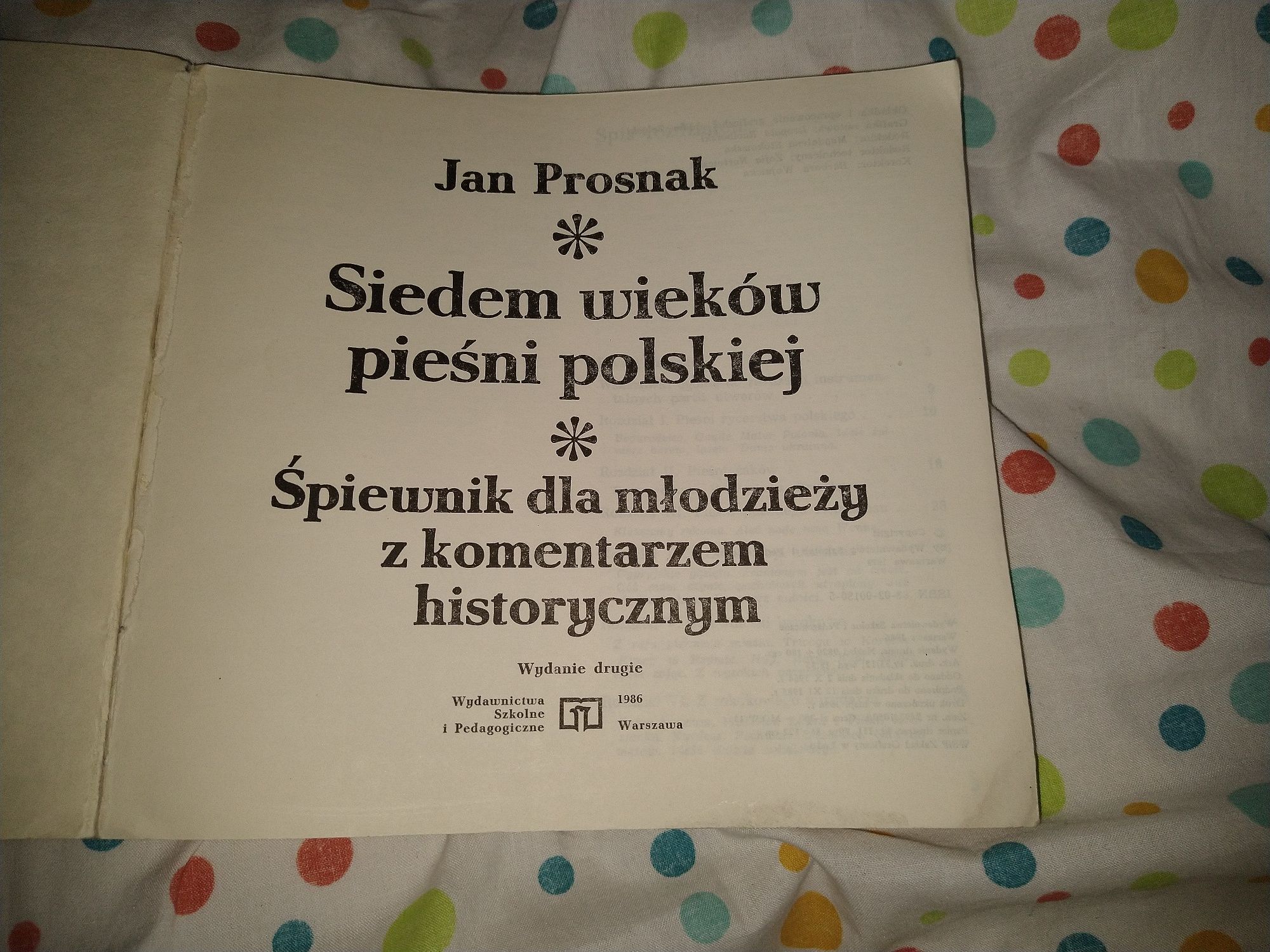 Siedem Wieków Pieśni Polskiej-Jan Prosnak/Zawiera Nuty