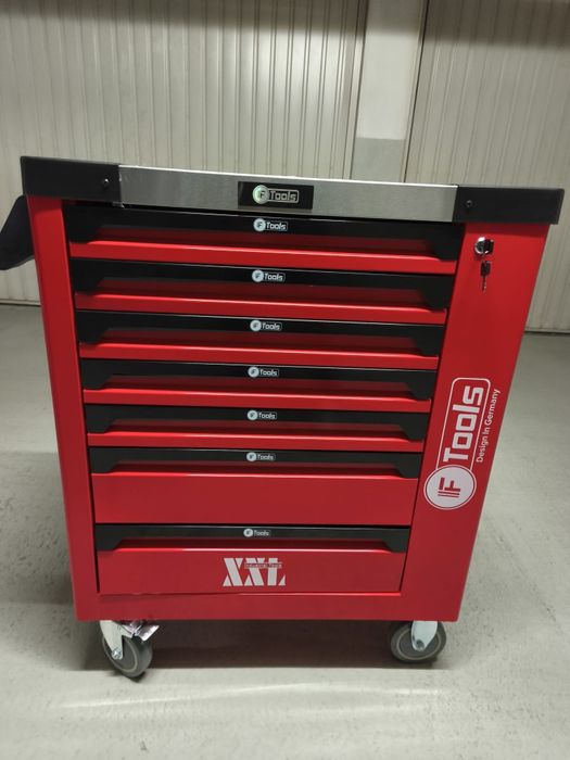 Carrinho de ferramentas de 6 gavetas completas e 1 vazia