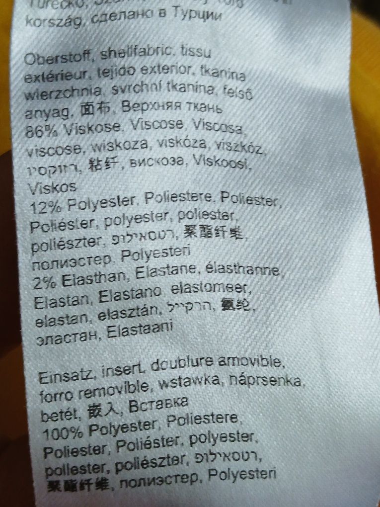 Śliczna musztardowa bluzka Betty Berclay rozmiar 46