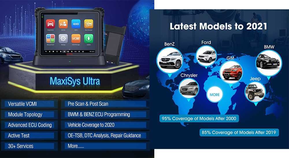 Autel MS Ultra Maq Diagnostico OBD (Topo Gama) VMCI/DoIP/J2534 (NOVO)