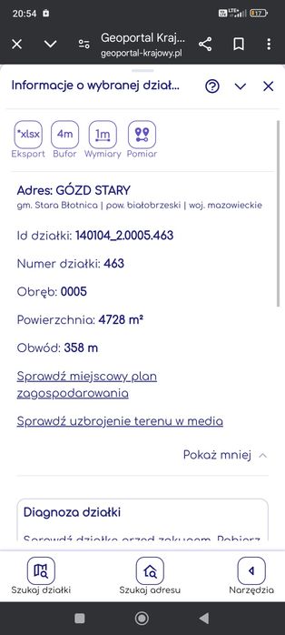 Działka Gózd Stary