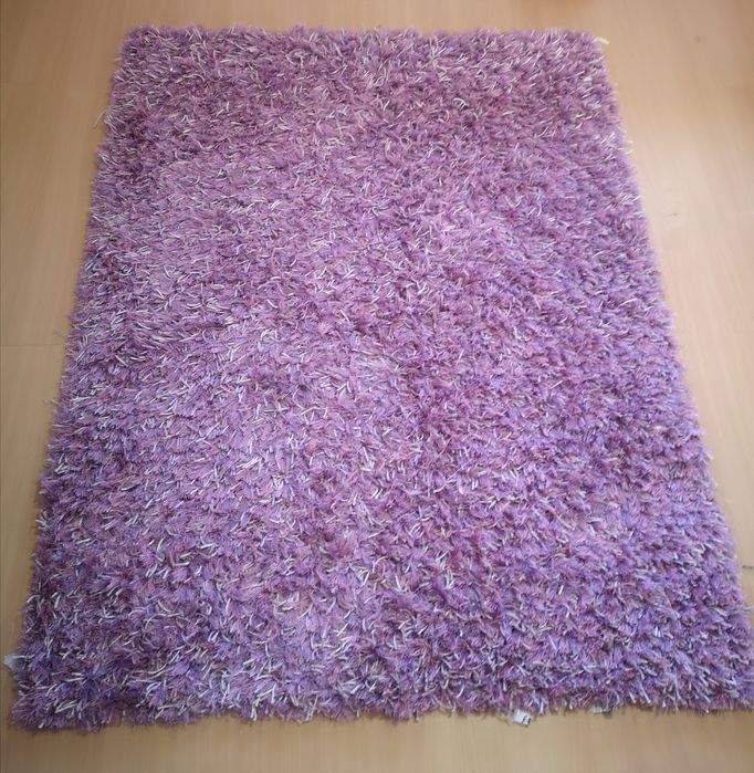 Tapete Shaggy Rosa/Roxo