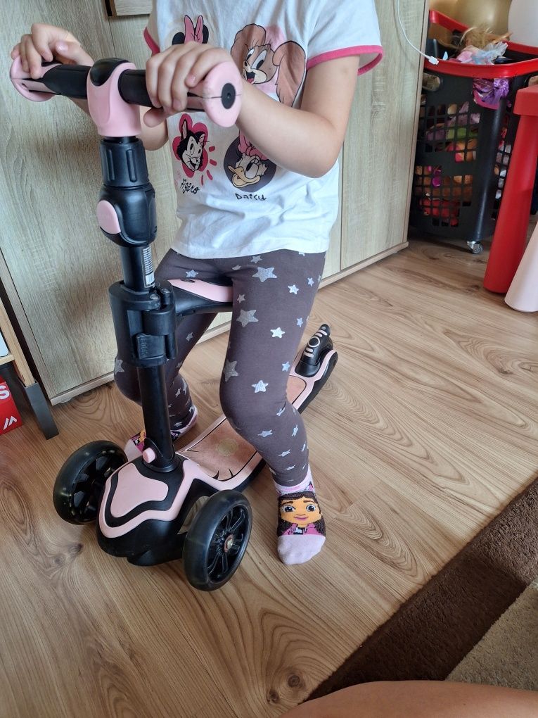 Sun baby hulajnoga trójkołowa balansowa 3 w 1 światła LED