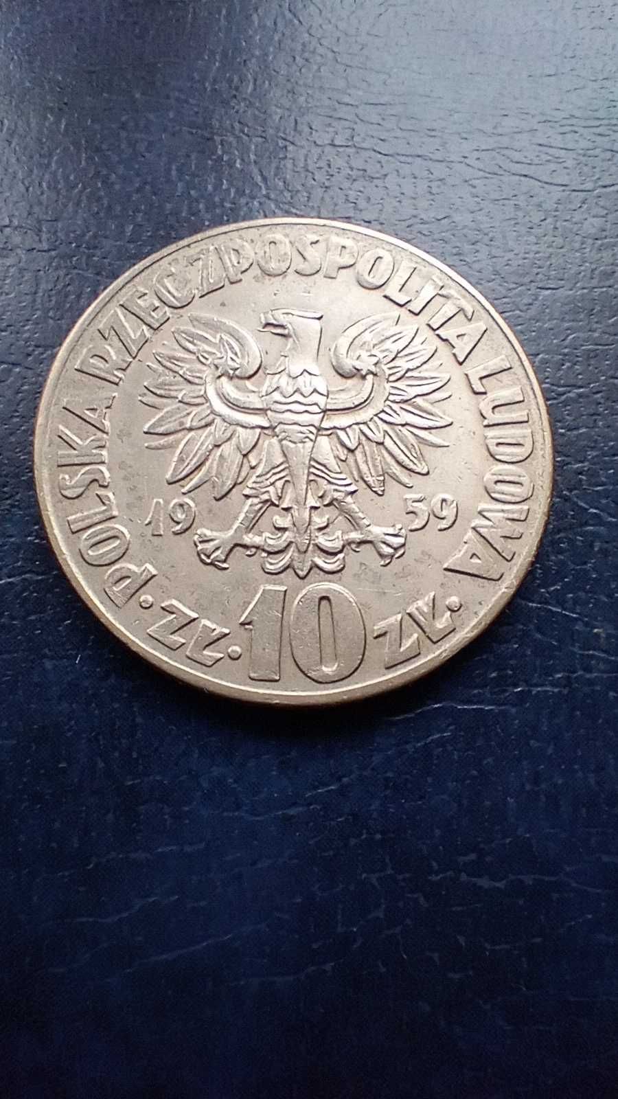 Stare monety 10 złotych 1959 Mikołaj Kopernik PRL piękna