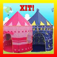 Палатка детская шатер домик замок синий розовый замок ігровий намет