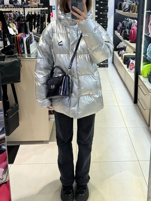 Puma Kurtka Zimowa Damska Prime Oversized Srebrna