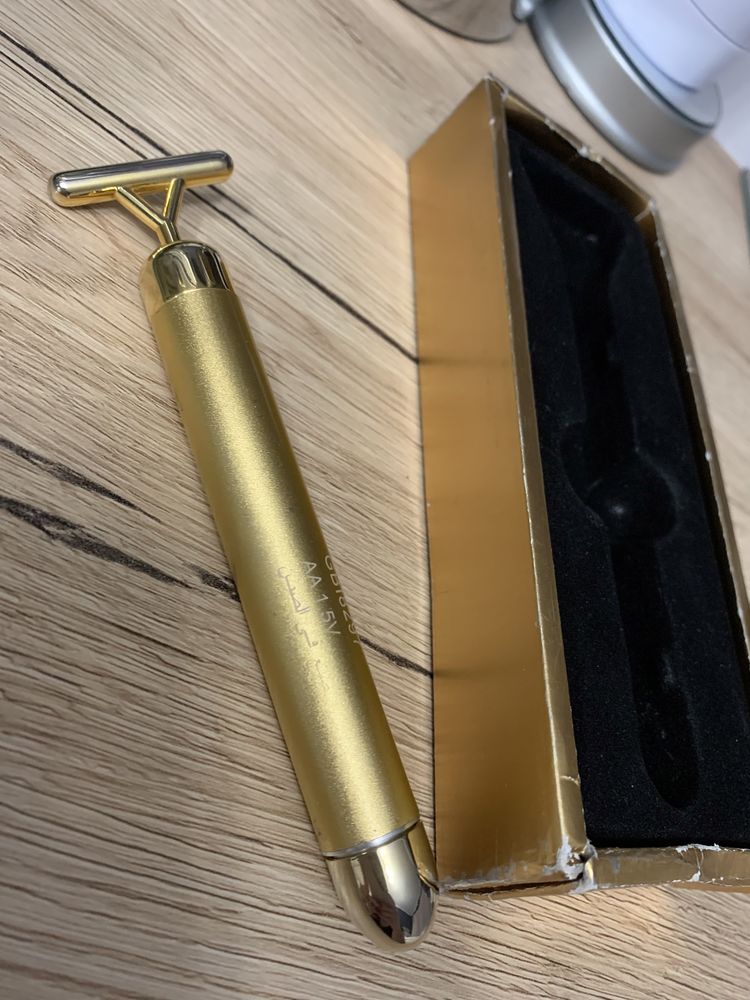 Массажер для лица T-bar 24к gold
