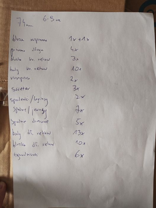 Paka dla chłopaka 74cm 6-9m.ż.