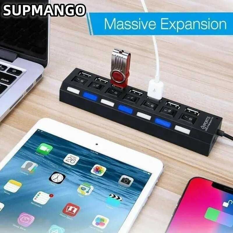 hub usb 7 port z włącznikami