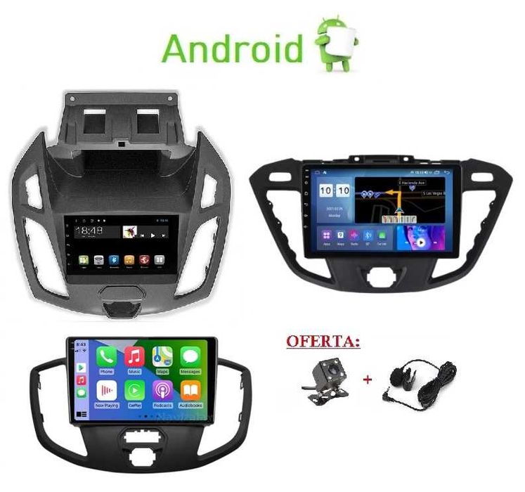 Rádio 2DIN • Ford TRANSIT • TOURNEO Connect / Custom  • Android 4+32GB
