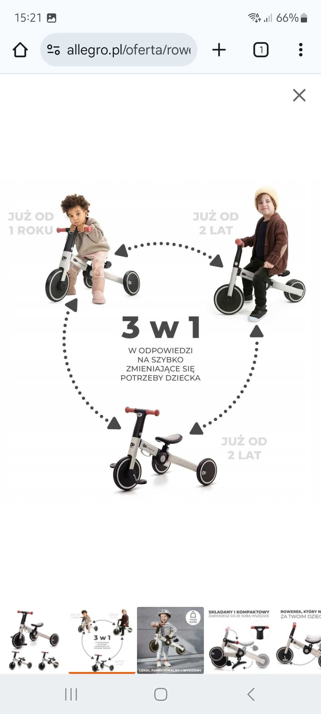 Rowerek Kinderkraft 3w1